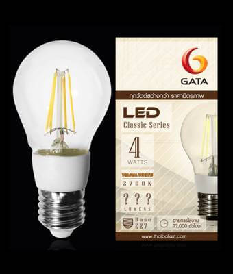 หลอด LED คลาสสิค ขั้ว E27  (เเบบหลอดกลม)