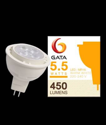 หลอด LED 5.5W MR16 ต่อตรง 230V ขั้ว GU5.3